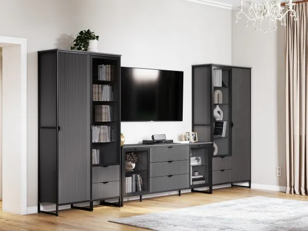 Шкаф 1 дв 2 ящ "Нора" гостиная