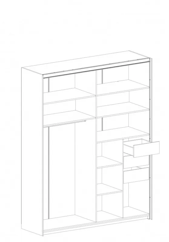 Шкаф с раздвижными дверями с обрамлением "Глазго" спальня