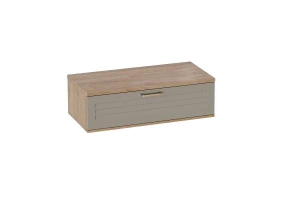 Тумба подвесная 1 ящ "Гавана" спальня Светло-серая