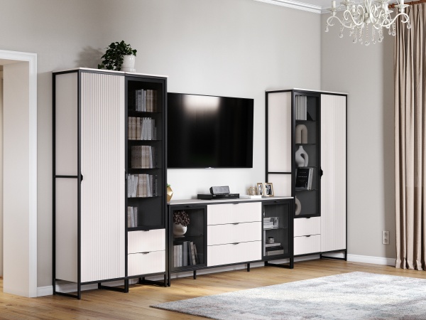 Шкаф 2 дв 2 ящ "Нора" гостиная Персидский жемчуг