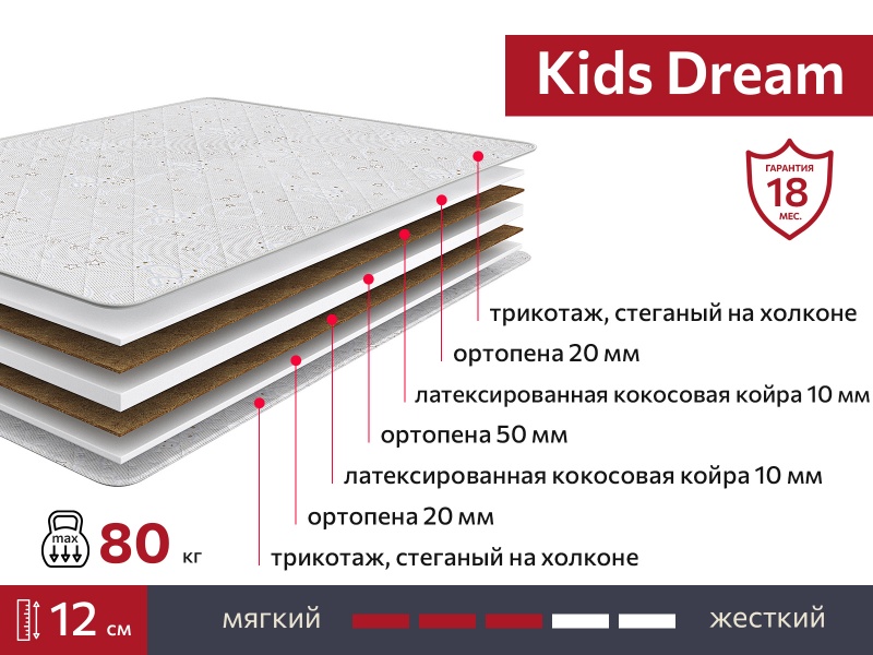 Матрас Kids Dream 800х1800